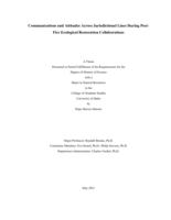 Communications and Attitudes Across Jurisdictional Lines During Post-Fire Ecological Restoration Collaborations