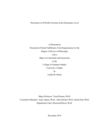 Persistence in STEAM activities at the elementary level