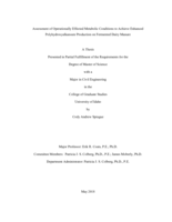 Assessment of Operationally Effected Metabolic Conditions to Achieve Enhanced Polyhydroxyalkanoate Production on Fermented Dairy Manure