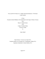 Privacy and BYOD Policies in U.S. Higher Educational Institutions: A Web-Based Content Analysis