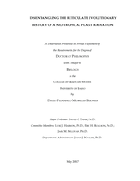 DISENTANGLING THE RETICULATE EVOLUTIONARY HISTORY OF A NEOTROPICAL PLANT RADIATION