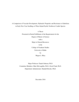 A Comparison of Vascular Development, Hydraulic Properties and Resistance to Embolism in Early First-Year Seedlings of Three Inland Pacific Northwest Conifer Species