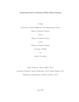 Integrating Pattern Matching within String Scanning