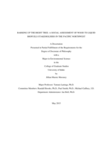 BARKING UP THE RIGHT TREE: A SOCIAL ASSESSMENT OF WOOD TO LIQUID BIOFUELS STAKEHOLDERS IN THE PACIFIC NORTHWEST