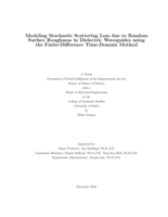 Modeling Stochastic Scattering Loss due to Random Surface Roughness in Dielectric Waveguides using the Finite-Difference Time-Domain Method