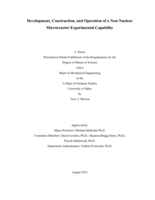 Development, Construction, and Operation of a Non-Nuclear Microreactor Experimental Capability