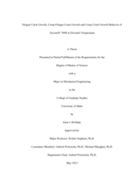 Fatigue Crack Growth, Creep-Fatigue Crack Growth and Creep Crack Growth Behavior of  Inconel® 740H at Elevated Temperature