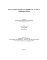 Depletion Chain Simplification With Pseudo-Nuclides to Model Decay Effects