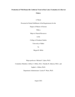 Production of Wild Bonneville Cutthroat Trout in Bear Lake: Evaluation of a Harvest Fishery