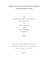 Application of Generative Adversarial Networks for Generation and Classification of Human Movements