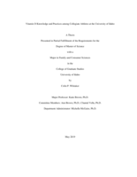 Vitamin D Knowledge and Practices among Collegiate Athletes at the University of Idaho