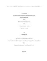 Dislocation-Based Modeling of Creep Deformation and Fracture in Modified 9Cr-1Mo Steels