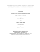A PRINCIPAL EVALUATION PROGRAM:  PERSPECTIVES FROM THE FIELD ABOUT REFLECTIVE PRACTICE AND PROFESSIONAL DEVELOPMENT