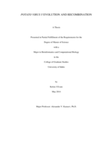 POTATO VIRUS Y EVOLUTION AND RECOMBINATION