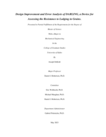 Design Improvement and Error Analysis of DARLING, a Device for Assessing the Resistance to Lodging in Grains.