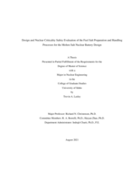Design and Nuclear Criticality Safety Evaluation of the Fuel Salt Preparation and Handling Processes for the Molten Salt Nuclear Battery Design