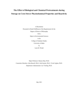 The effect of biological and chemical pretreatments during storage on corn stover physiochemical properties and reactivity