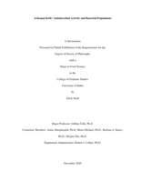 Artisanal Kefir: Antimicrobial Activity and Bacterial Populations