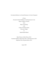 Gravitational Influences on Ground Dominance in Control of Egospeed