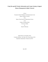 Using site-specific weather information and canopy sensing to support disease management in Idaho vineyard