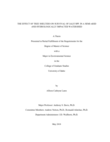 The Effect of Tree Shelters on Survival of Salix SPP. In A Semi-Arid and Hydrologically Impacted Watershed