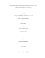 RADIATION EFFECTS ON MAGNETIC NANOMATERIALS AND APPLICATIONS IN NUCLEAR ENERGY