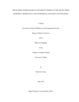 Developing Marine Habitat Suitability Models In The Arctic From Remotely-Sensed Data And Traditional Ecological Knowledge