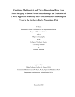 Combining multispectral and three-dimensional data from drone imagery to detect forest insect damage: an evaluation of a novel approach to identify the vertical structure of damage in trees in the northern Rocky Mountains, USA