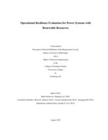 Operational Resilience Evaluation for Power Systems with Renewable Resources