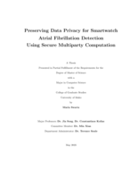 Preserving Data Privacy for Smartwatch Atrial Fibrillation Detection Using Secure Multiparty Computation
