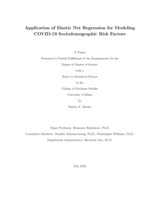 Application of Elastic Net Regression for Modeling COVID-19 Sociodemographic Risk Factors