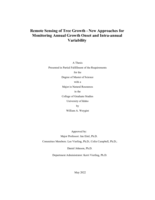 Remote Sensing of Tree Growth - New Approaches for Monitoring Annual Growth Onset and Intra-annual Variability