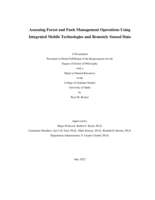 Assessing Forest and Fuels Management Operations Using Integrated Mobile Technologies and Remotely Sensed Data