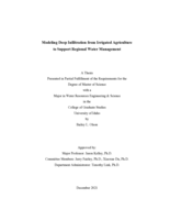 Modeling Deep Infiltration from Irrigated Agriculture to Support Regional Water Management