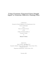 Using Grammar Extracted from Sample Input to Generate Effective Fuzzing Files