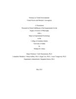 Presence in Virtual Environments: Visual Factors and Measure Convergence
