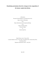 Elucidating mechanisms that drive changes in the composition of the human vaginal microbiome