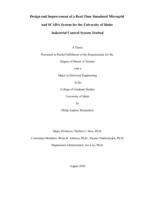 Design and Improvement of a Real-Time Simulated Microgrid  and SCADA System for the University of Idaho  Industrial Control System Testbed