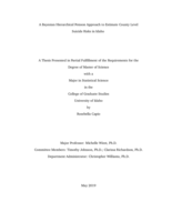 A Bayesian Hierarchical Poisson Approach to Estimate County Level Suicide Risks in Idaho