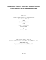 Management of Kokanee in Idaho Lakes: Sampling Techniques, Growth Disparities, and Mysis-Kokanee Interactions