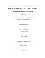 REMOTE SENSING OF THE PACIFIC NORTHWEST BUNCHGRASS PRAIRIE FOR LANDSCAPE SCALE MONITORING AND MANAGEMENT