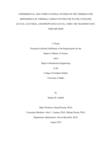 Experimental and Computational Studies on the Temperature Dependence of Thermal Conductivities for Water, Ethylene Glycol, Glycerol, and Propylene Glycol, Using the Transient Hot-Wire Method