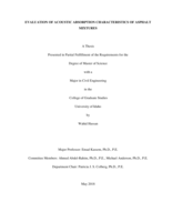 EVALUATION OF ACOUSTIC ABSORPTION CHARACTERISTICS OF ASPHALT MIXTURES