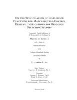 On the Specification of Likelihood Functions for Matched Case-Control Designs: Implications for Resource Selection Studies