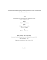 Assessment and Participant Feedback of Sandpoint Archaeology Project Teaching Kits in Idaho Elementary Classrooms