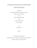 Development and Demonstration of Thin Waveguide Ultrasonic Thermometer