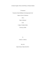 Adventure Programs' Effect on Self-Efficacy of Business Students