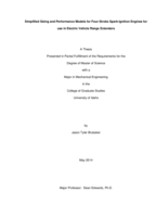Simplified Sizing and Performance Models for Four-Stroke Spark-Ignition Engines for use in Electric Vehicle Range Extenders