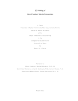 3D Printing of Wood-Sodium Silicate Composites