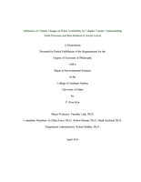 Influences of Climate Change on Water Availability in Complex Terrain: Understanding Earth Processes and their Relation to Social Action